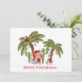 Cartes Pour Fêtes Annuelles Les animaux de la jungle de Noël (Debout devant)