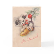 Les années 1940 Vintage ses Chiens de Noël