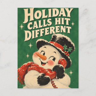 Cartes Pour Fêtes Annuelles Les appels des Fêtes de Noël de bonhomme de neige 