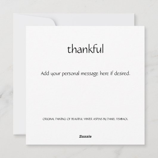 Cartes Pour Fêtes Annuelles Les arbres d'Aspen dans la forêt (Dos)