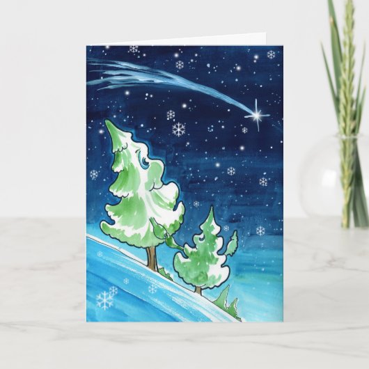 Cartes Pour Fêtes Annuelles Les arbres de Noël (Devant)