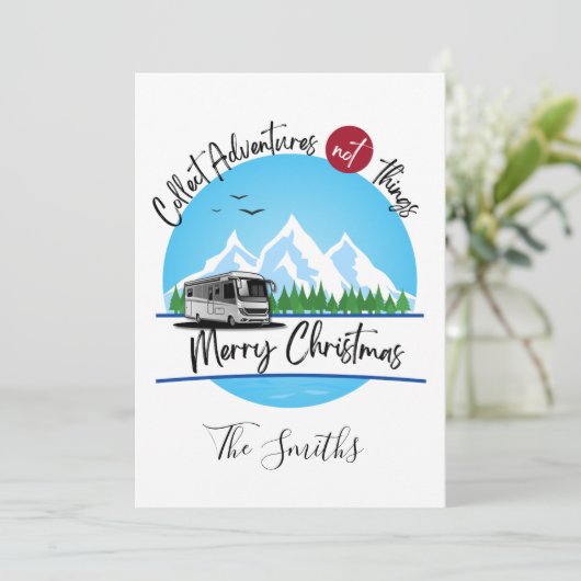 Cartes Pour Fêtes Annuelles Les aventures sont les meilleurs cadeaux RV Christ (Debout devant)