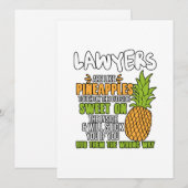 Cartes Pour Fêtes Annuelles Les Avocats Sont Comme Des Ananas. (Devant / Derrière)