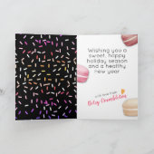 Cartes Pour Fêtes Annuelles Les biscuits macarons de Noël arrosent la cuisson (Intérieur)