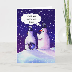 Cartes Pour Fêtes Annuelles Les bonhommes de neige, ne mangent pas des