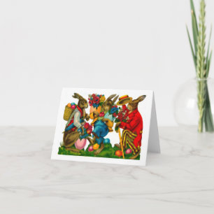 Cartes Pour Fêtes Annuelles Les bungalows lumineux de Pâques Vintages