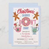 Cartes Pour Fêtes Annuelles Les calories de Noël ne comptent pas (Devant / Derrière)