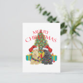 Cartes Pour Fêtes Annuelles Les Casques de Santa (Debout devant)