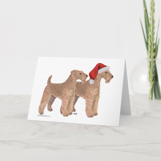 Cartes Pour Fêtes Annuelles Les Casques de Santa (Devant)