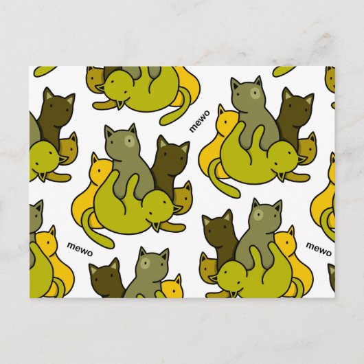 Cartes Pour Fêtes Annuelles Les chatons d'olive (Devant)