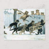 Cartes Pour Fêtes Annuelles Les chats en jeu de Louis Wain (Devant)