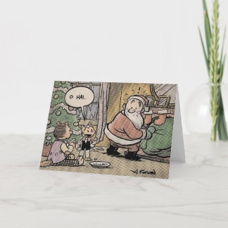 Cartes Pour Fêtes Annuelles Les chats hilarants volent Noël