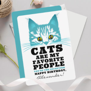 Cartes Pour Fêtes Annuelles Les chats sont mes préférés Anniversaire de fête