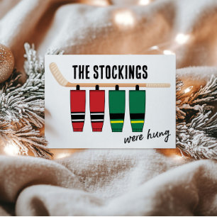 Cartes Pour Fêtes Annuelles Les chaussettes étaient accrochées, chaussettes de