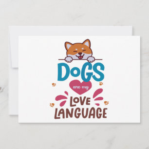 Cartes Pour Fêtes Annuelles Les Chiens Sont Ma Langue D'Amour