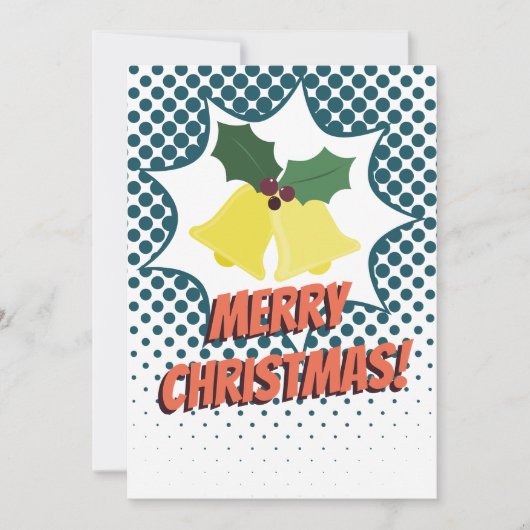 Cartes Pour Fêtes Annuelles Les cloches de Noël dans la bulle éclatante (Devant)