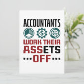 Cartes Pour Fêtes Annuelles Les Comptables Travaillent Leurs Actifs Sur La Com (Debout devant)