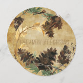 Cartes Pour Fêtes Annuelles Les cônes de pin ont donné une consistance (Devant / Derrière)