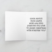 CARTES POUR FÊTES ANNUELLES LES CONSEILS DE PÈRE NOËL/L'AMOUR POUR VOUS À NOËL (Intérieur)