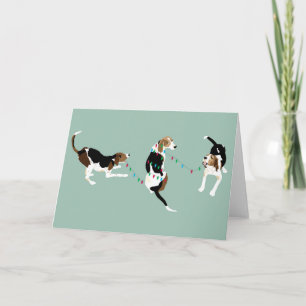 Cartes Pour Fêtes Annuelles Les Coonhounds décorent