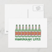 CARTES POUR FÊTES ANNUELLES LES DONS AMUSANTS DE CHANUKAH HANOUKKA LITES (Devant / Derrière)