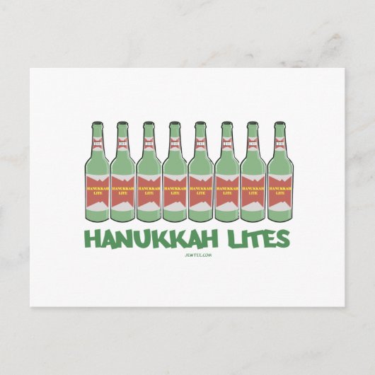 CARTES POUR FÊTES ANNUELLES LES DONS AMUSANTS DE CHANUKAH HANOUKKA LITES (Devant)