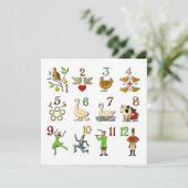 Cartes Pour Fêtes Annuelles Les douze jours de Noël (Debout devant)