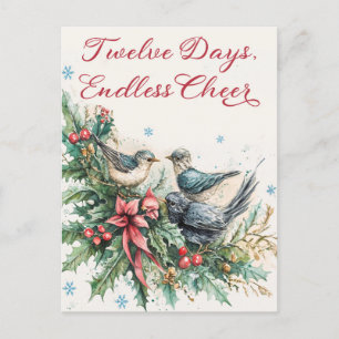 Cartes Pour Fêtes Annuelles Les douze jours de Noël en impression