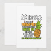 Cartes Pour Fêtes Annuelles Les Électriciens Sont Comme Des Ananas. (Devant / Derrière)