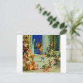 Cartes Pour Fêtes Annuelles Les elfes de père Noël travaillent dans son atelie (Debout devant)