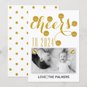 Cartes Pour Fêtes Annuelles Les encouragements modernes à la parties scintilla