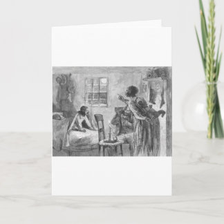 Cartes Pour Fêtes Annuelles Les enfants se réveillent au loin le réveillon de