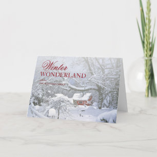 Cartes Pour Fêtes Annuelles Les enneigements aménagent en parc et grange rouge