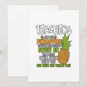 Cartes Pour Fêtes Annuelles Les Enseignants Sont Comme Des Ananas. (Devant / Derrière)