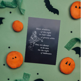 Cartes Pour Fêtes Annuelles Les fantômes silencieux de la nuit - Halloween Vin