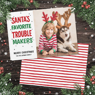 Cartes Pour Fêtes Annuelles Les Fauteurs de Trouble Favoris du Père Noël Funny