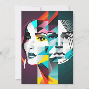 Cartes Pour Fêtes Annuelles Les femmes face