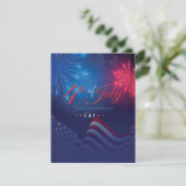 Cartes Pour Fêtes Annuelles Les feux d'artifice modernes, quatrième juillet (Debout devant)