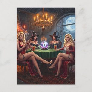 Cartes Pour Fêtes Annuelles Les filles vampires au poker veulent juste s'amuse