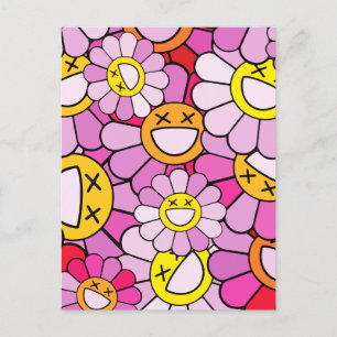 Cartes Pour Fêtes Annuelles Les fleurs de Murakami