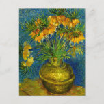 Cartes Pour Fêtes Annuelles Les frères impériaux Van Gogh<br><div class="desc">Carte postale représentant les amitiés impériales à l’huile de Vincent van Gogh dans un vase en cuivre (1887). De belles fleurs jaunes ornent un vase sur fond bleu. Un cadeau fabuleux pour les amateurs de post-impressionnisme et d'art hollandais !</div>