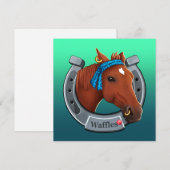 Cartes Pour Fêtes Annuelles Les gaufres du jument (Devant / Derrière)