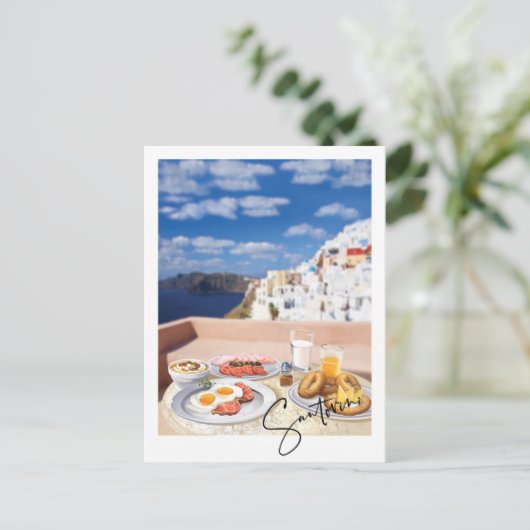 Cartes Pour Fêtes Annuelles Les îles grecques, Santorin (Debout devant)