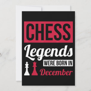 Cartes Pour Fêtes Annuelles Les Légendes D'Échecs Sont Nés En Décembre Anniver