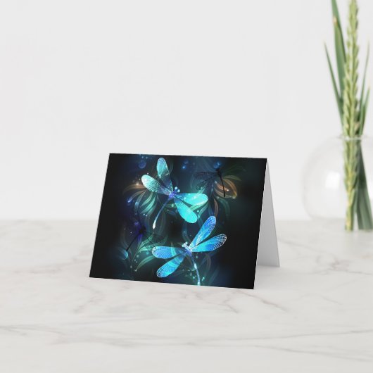 Cartes Pour Fêtes Annuelles Les libellules du lac (Devant)