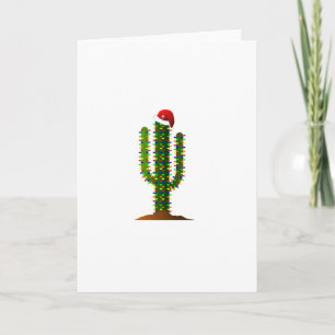 Cartes Pour Fêtes Annuelles Les lumières de Noël de l'Arizona Saguaro Cactus