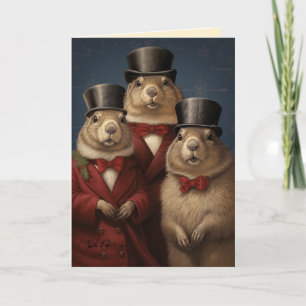 Cartes Pour Fêtes Annuelles Les marmottes