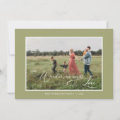 Cartes Pour Fêtes Annuelles Les merveilles de son amour Script photo vert (Devant)