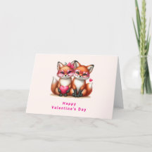Les mignons renards orange en amour Saint-Valentin