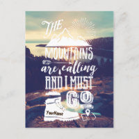 Les montagnes appellent la typographie votre photo